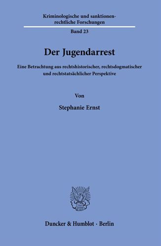 Cover for Ernst · Der Jugendarrest. (Book) (2020)