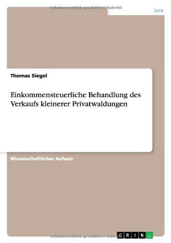 Cover for Siegel · Einkommensteuerliche Behandlung (Paperback Book) [German edition] (2012)