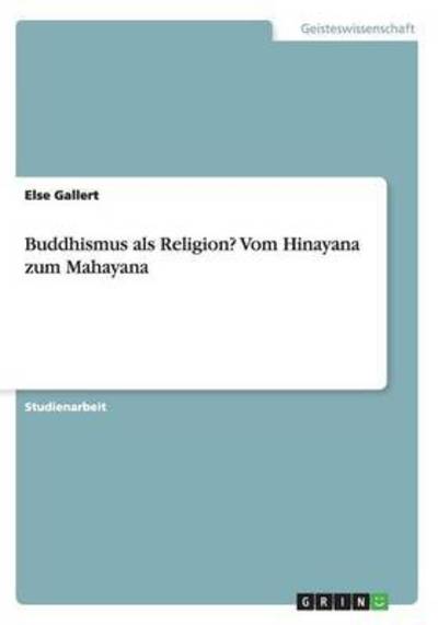 Cover for Gallert · Buddhismus als Religion? Vom Hi (Book)