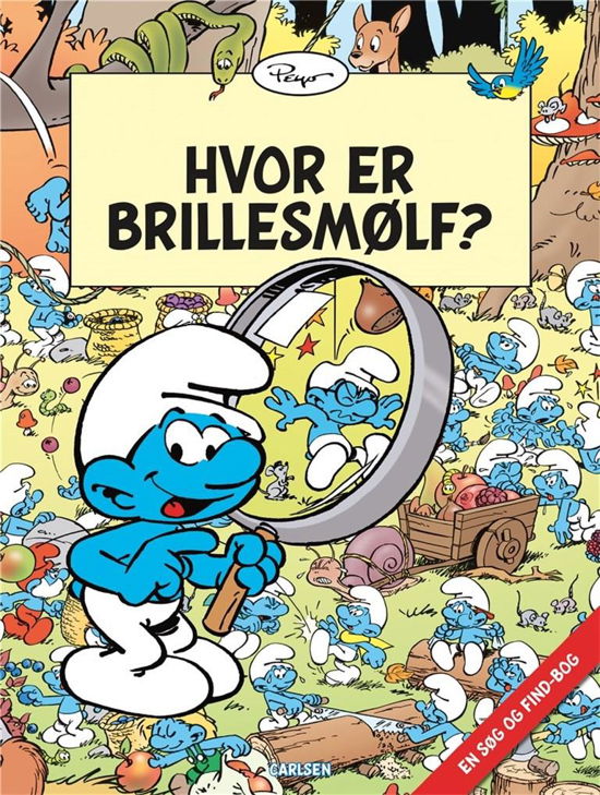 Cover for Peyo · Hvor er Brillesmølf? (Inbunden Bok) [1:a utgåva] (2021)