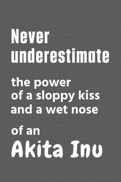 Cover for Wowpooch Press · Never underestimate the power of a sloppy kiss and a wet nose of an Akita Inu (Pocketbok) (2020)