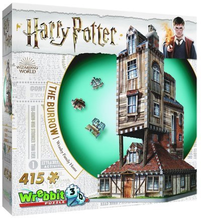 Wrebbit 3D Puzzle  Harry Potter The Burrow  The Weasleys Family Home 415pc Puzzle - Wrebbit 3D Puzzle  Harry Potter The Burrow  The Weasleys Family Home 415pc Puzzle - Jogo de tabuleiro - WREBBIT 3D - 0665541010118 - 7 de fevereiro de 2019