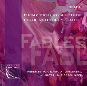 Cover for Bach,w.f. / Ginastera / Suter / Holliger / Renggli · Fables - Works for Oboe &amp; Flute (CD) (2011)