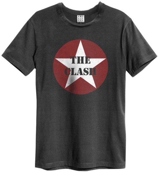 Clash - Star Logo Amplified Vintage Charcoal X Large T Shirt - The Clash - Marchandise - AMPLIFIED - 5054488237118 - 14 avril 2020