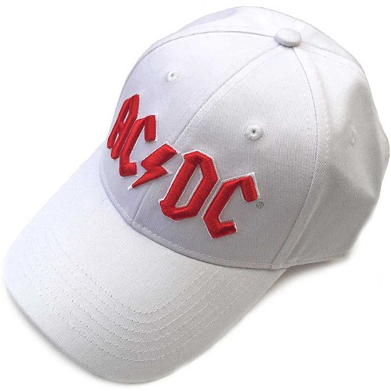 Cover for AC/DC · AC/DC Unisex Baseball Cap: Red Logo (White) (TØJ) [White - Unisex edition]