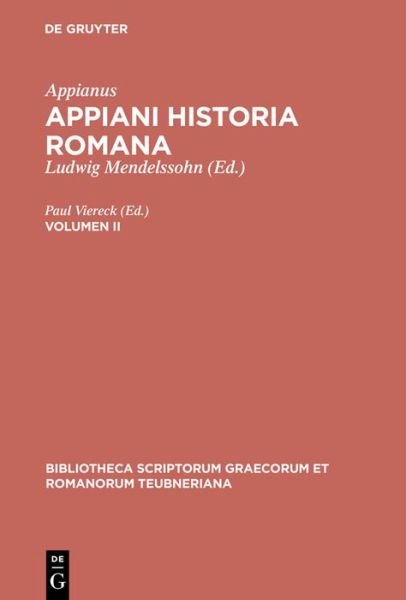 Cover for Appianus · Appiani Historia Romana.03 (Book) (1986)