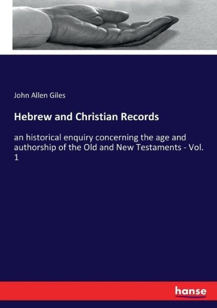 Cover for Giles · Hebrew and Christian Records (Bok) (2017)