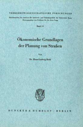 Cover for Beth · Ökonomische Grundlagen der Planung (Book) (1966)