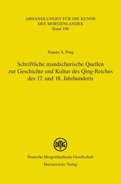 Cover for Pang · Schriftliche mandschurische Quelle (Book) (2015)