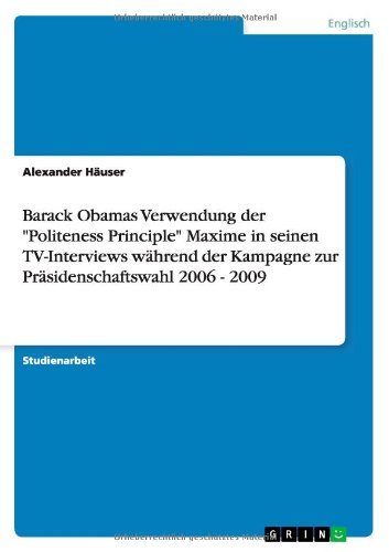Barack Obamas Verwendung der "Po - Häuser - Bøger - GRIN Verlag - 9783640522118 - 2. august 2013