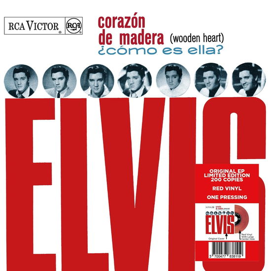 Cover for Elvis Presley · Corazón De Madera (Red Vinyl) (7&quot;) [Limited edition] (2024)