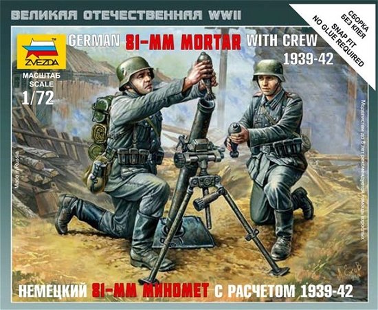 1/72 German 81-mm Mortar With Crew - Zvezda - Merchandise -  - 4600327061119 - 