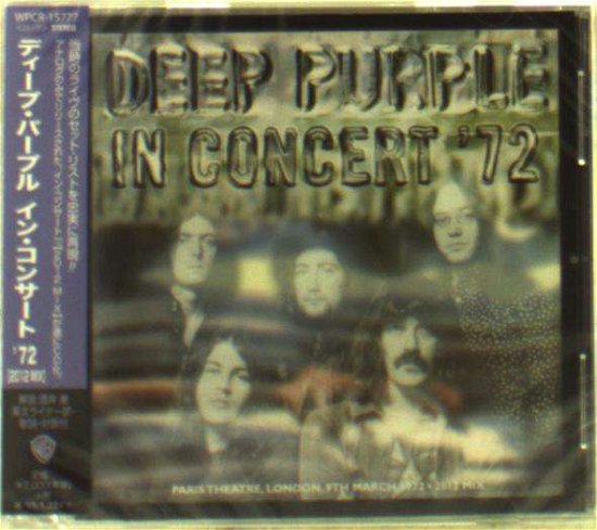 Cover for Deep Purple · In Concert 72 (2012 Mix) (CD) (2023)