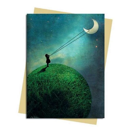 Catrin Welz Stein Chasing the Moon Card - Greeting Cards - Flame Tree Studio - Andet - FLAME TREE STATIONERY - 5055382902119 - 5. juni 2020