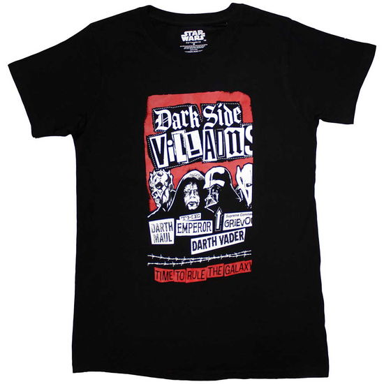 Star Wars Unisex T-Shirt: Dark Side Villains (Black) - Star Wars - Produtos - - 5056737239119 - 26 de fevereiro de 2024