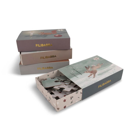 Cover for Filibabba · Filibabba - Set Of 4 Puzzles - Wonderful Winter - (fi-03311) (Zabawki)