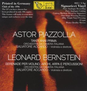 Cover for Accardo,salvatore / orchestra Da Camera Italiana · Tanti Anni / serenade Per Violino (natural Sound R (LP)