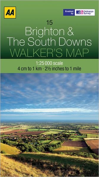 Cover for AA Publishing · Brighton and the South Downs - Walker's Map (Landkart) (2012)