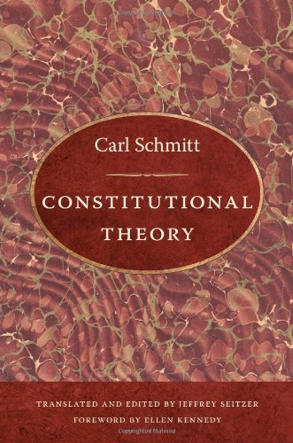 Cover for Carl Schmitt · Constitutional Theory (Hardcover bog) (2008)