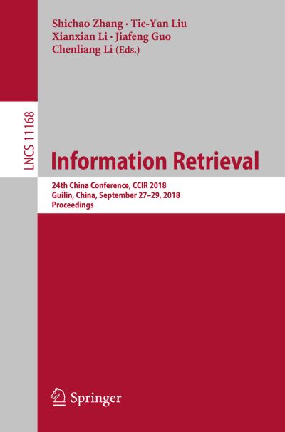 Cover for Information Retrieval (Book) [1st ed. 2018 edition] (2018)