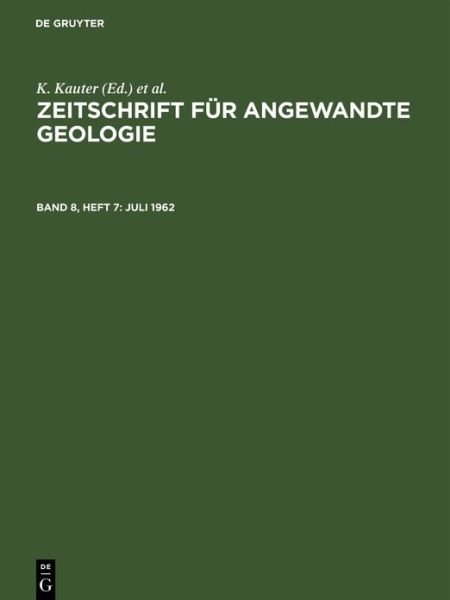 Cover for Zentrales Geologisches Zentrales Geologisches Institut · Juli 1962 (Bog) (1963)