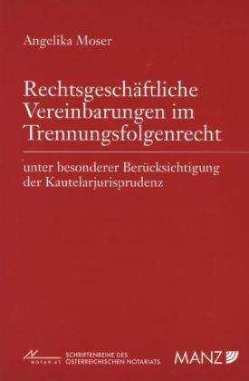 Cover for Moser · Rechtsgeschäftl.Vereinbarungen (Ö) (Book)