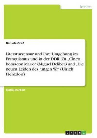 Cover for Graf · Literaturzensur und ihre Umgehung (Book) (2016)