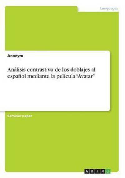 Cover for Anonym · Análisis contrastivo de los dobl (Bog) (2017)