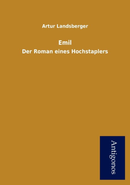 Cover for Artur Landsberger · Emil (Paperback Book) [German edition] (2012)