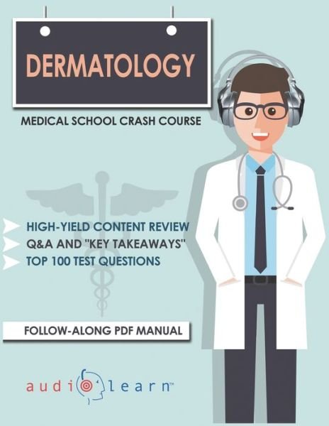 Cover for Audiolearn Medical Content Team · Dermatology - Medical School Crash Course (Pocketbok) (2020)