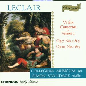 Leclairviolin Concertos Vol 1 - Collegium Musicum 90standage - Music - CHACONNE - 0095115055120 - July 9, 1996