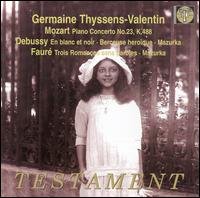 Klaverkoncert Nr.23 Testament Klassisk - Germaine Thyssens-Valentin - Musiikki - DAN - 0749677140120 - keskiviikko 30. elokuuta 2006