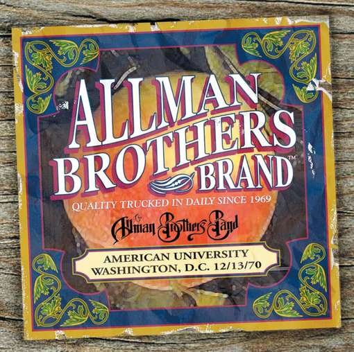 American University 12-13-70 - The Allman Brothers Band - Musiikki - ROCK - 0821229111120 - maanantai 8. helmikuuta 2016