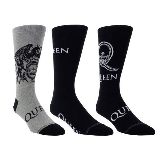 Queen Assorted Crew Socks 3 Pack (One Size) - Queen - Koopwaar - QUEEN - 0841657008120 - 30 april 2024