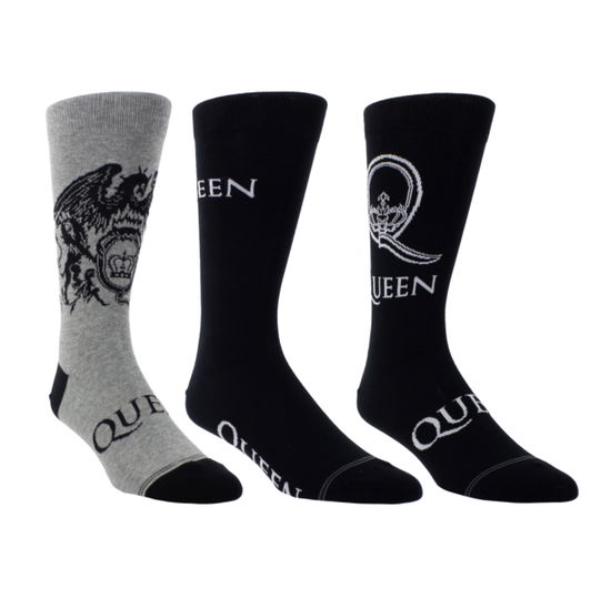 Queen Assorted Crew Socks 3 Pack (One Size) - Queen - Produtos - QUEEN - 0841657008120 - 30 de abril de 2024
