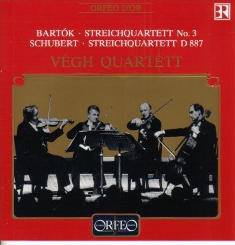 Streich Quartett No. 3 / Streich Quartett D 887 - Bartok / Schubert / Vegh Quartett - Musik - ORFEO - 4011790317120 - 30 mars 1993