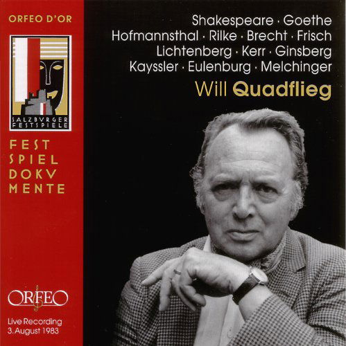 Cover for Shakespeare / Hofmannsthal / Will Quadflieg · Der Schauspieler Im Spiegel Der Dichtung (CD) (2004)