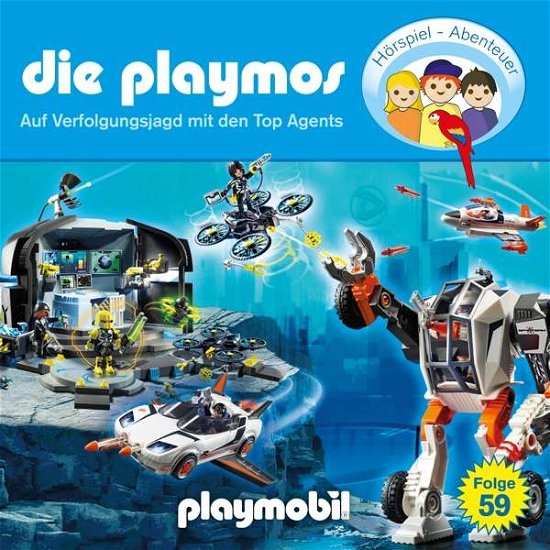 Cover for Die Playmos · (59)auf Verfolgungsjagd Mit den Top Agents (CD) (2017)