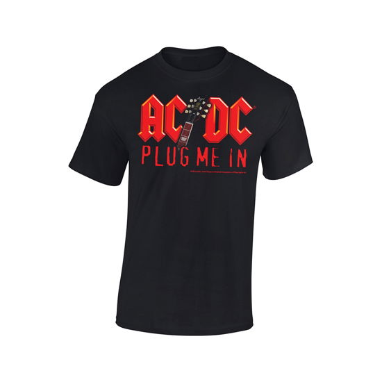 Cover for AC/DC · Plug Me in with Angus Young (T-shirt) [size S] [Black edition] (2020)