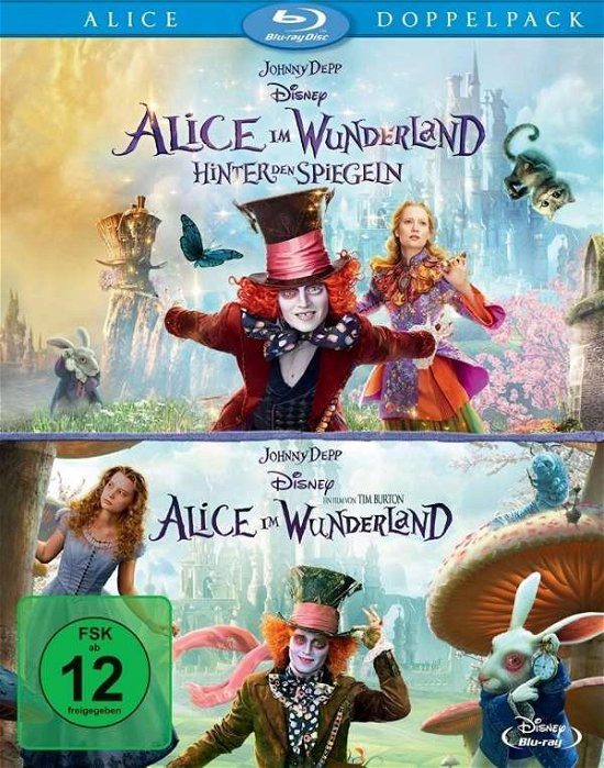 Cover for Alice im Wunderland 1+2  [2 BRs] (Blu-ray) (2016)