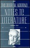 Cover for Theodor W. Adorno · Notes to Literature - European Perspectives: A Series in Social Thought and Cultural Criticism (Innbunden bok) (1992)