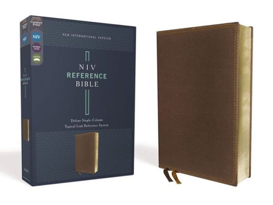 Cover for Zondervan · NIV, Reference Bible, Deluxe Single-Column, Leathersoft, Brown, Comfort Print (Imitation Leather Bo) (2019)