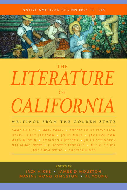 Cover for Jack Hicks · The Literature of California, Volume 1: Native American Beginnings to 1945 (Paperback Book) (2000)