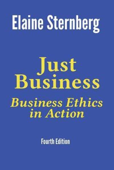 Cover for Dr Elaine Sternberg · Just Business (Paperback Book) (2018)