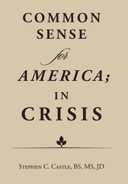 Cover for MS Stephen C Castle Bs Jd · Common Sense for America; in Crisis (Hardcover Book) (2019)