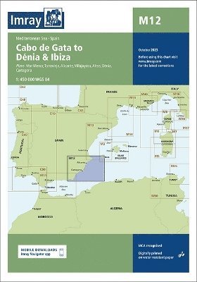Cover for Imray · M12: Cabo de Gata to Denia and Ibiza - M Chart (Landkarten) [New edition] (2023)