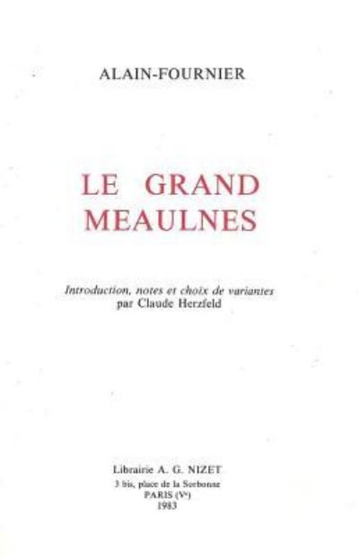 Cover for Alain-Fournier · Le grand Meaulnes (Book) (1983)