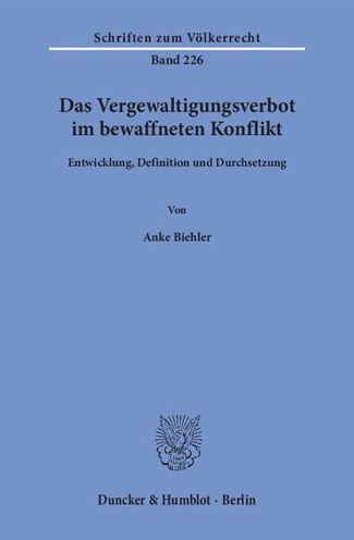 Cover for Biehler · Das Vergewaltigungsverbot im be (Book) (2017)