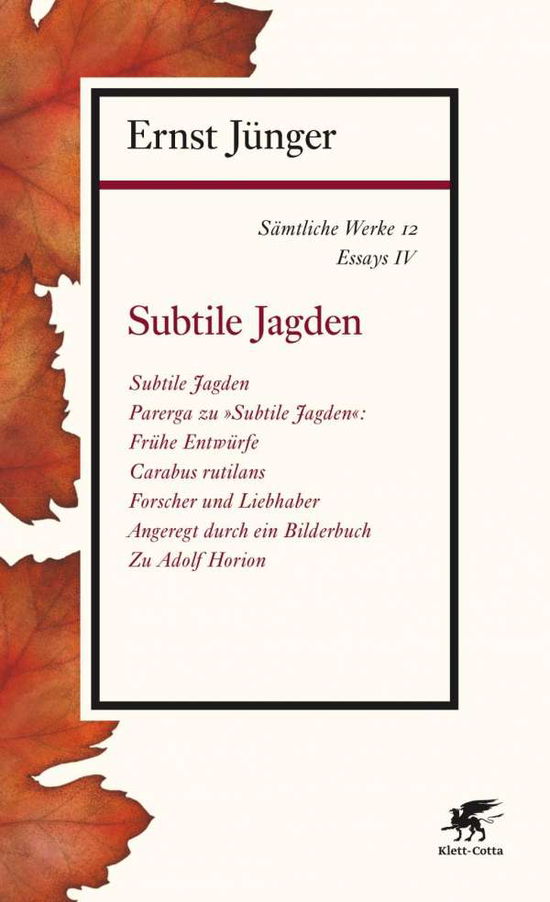 Cover for Jünger · Sämtliche Werke.12 (Book)