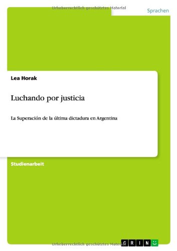 Cover for Horak · Luchando por justicia (Book) [German edition] (2011)